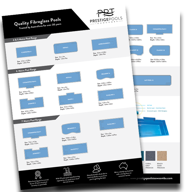 Prestige Pools range brochure